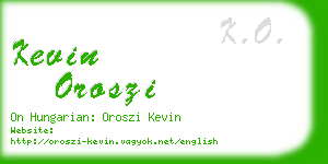 kevin oroszi business card